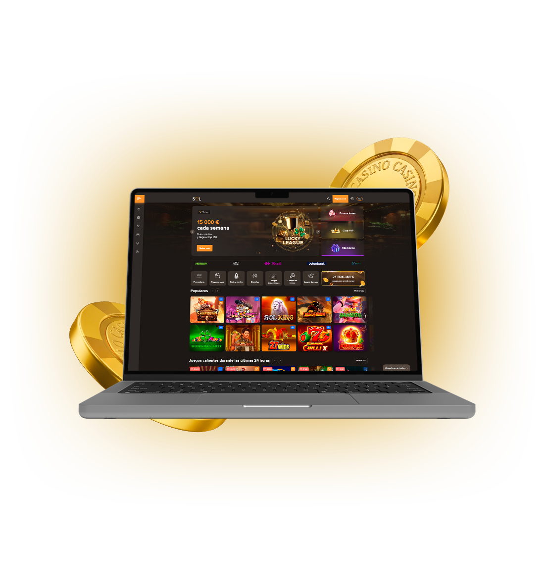 Sol Casino para apuestas deportivas y juegos de casino.